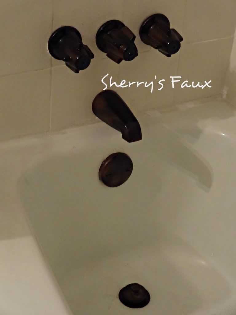 Decorating with CENTS Spray Paint Bath Faucets